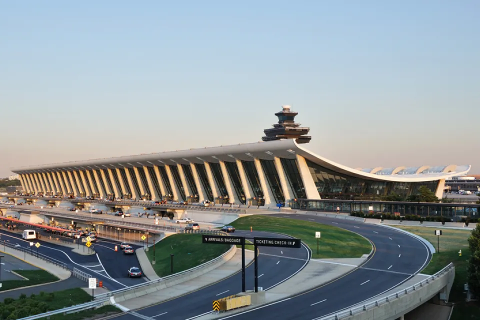 View of Dulles International Airport terminal
